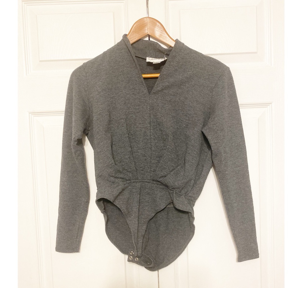 Emanuel Ungaro Grey Bodysuit Size Small
